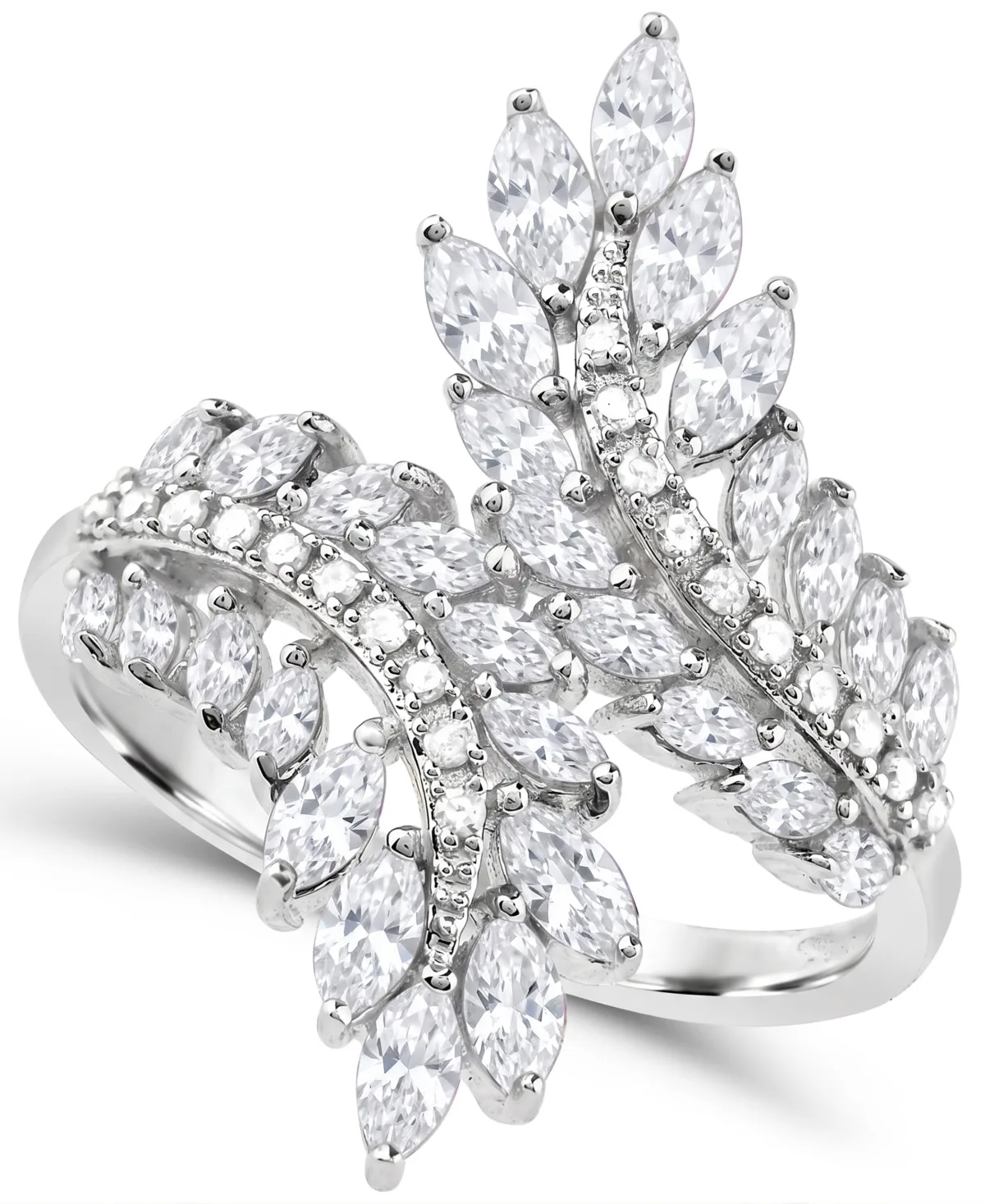 Lab-Grown White Sapphire Open Ring (2-1/4 ct. t.w.) in Sterling Silver by Macy's