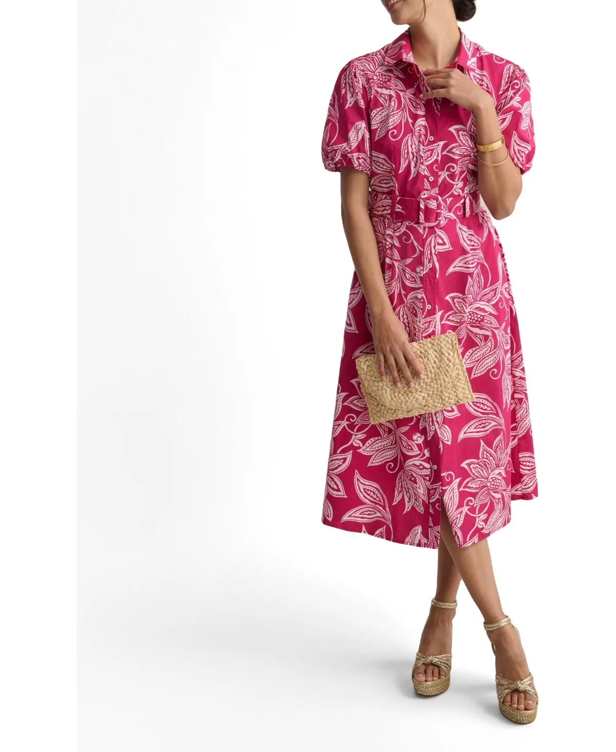 Stretch Cotton Jackie Midi Shirt Dress by Untuckit