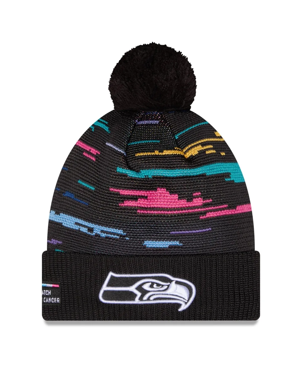 Seattle Seahawks 2026 Nfl Crucial Catch Cuffed Knit with Pom Hat by New Era