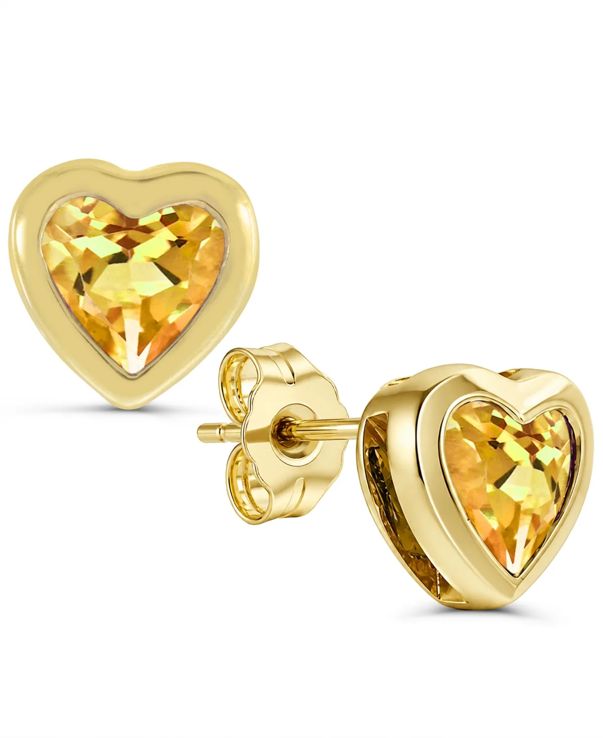 Citrine (1/3 ct. t.w.) Stud Earrings in 14k Gold-Plated Sterling Silver
