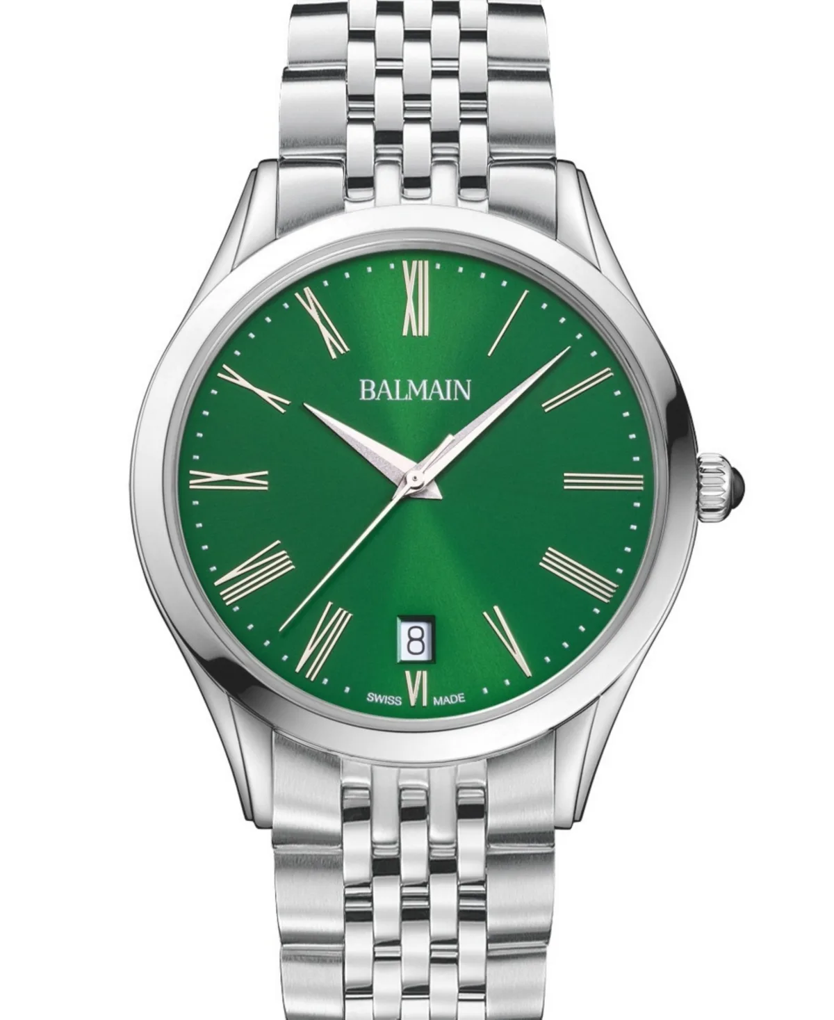 Swiss-Quartz Classic R Silver Stainless Steel Watch 41mm by Balmain