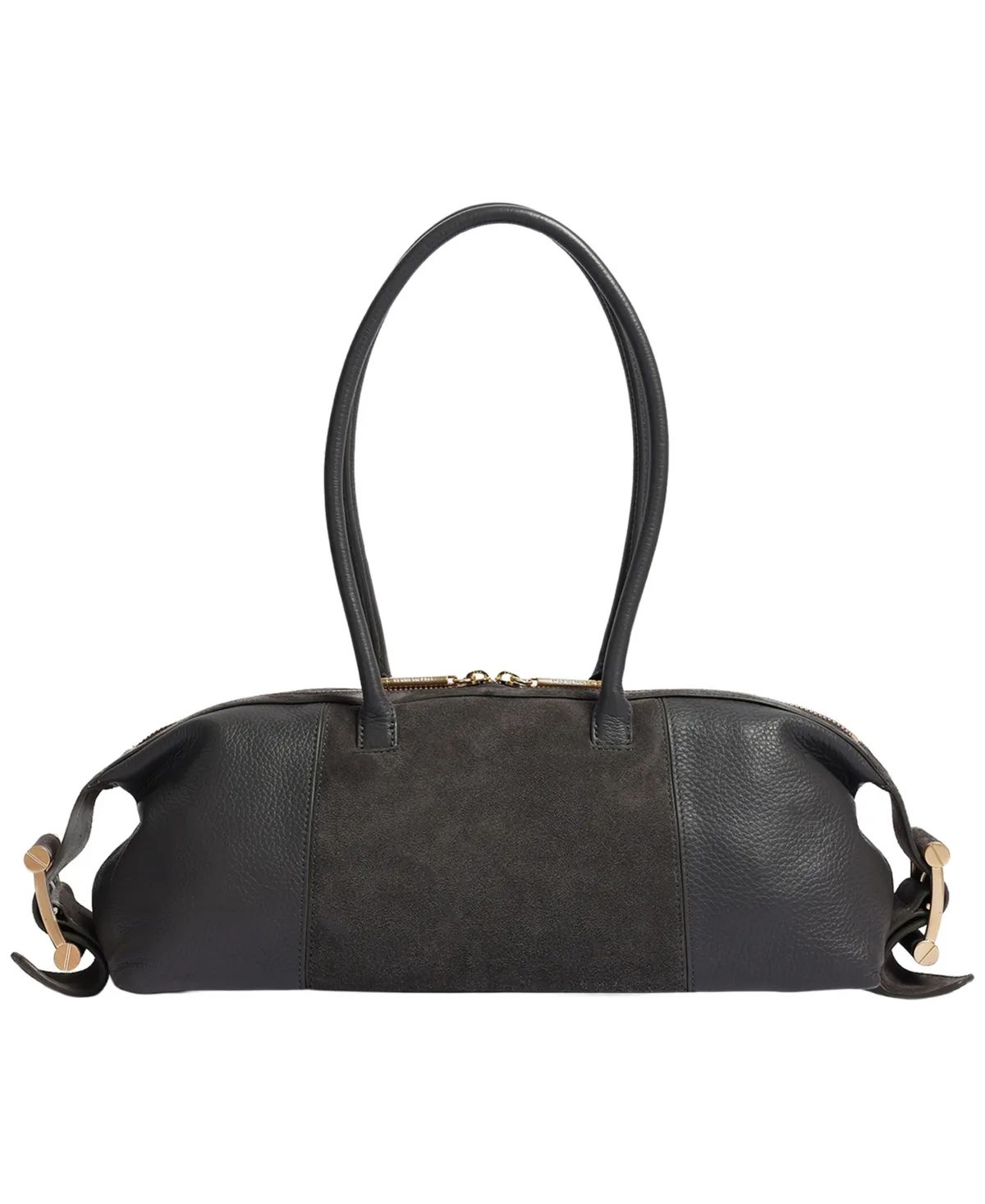 Bowery Top Handle Large Bowling Shoulder Handbag - Steel by Kenneth Cole