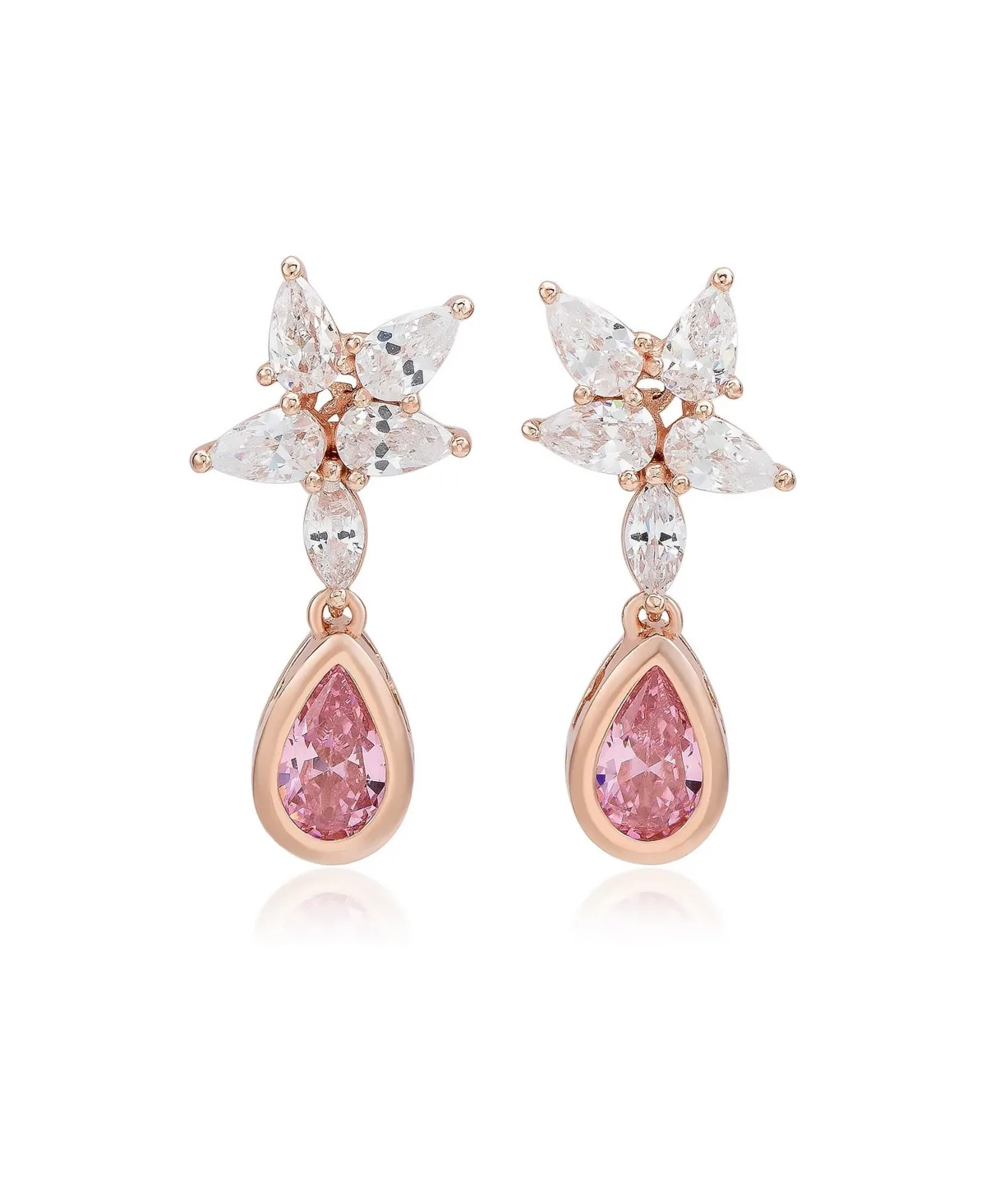 Cubic Zirconia Pear-Shape Drop Earrings by Suzy Levian New York