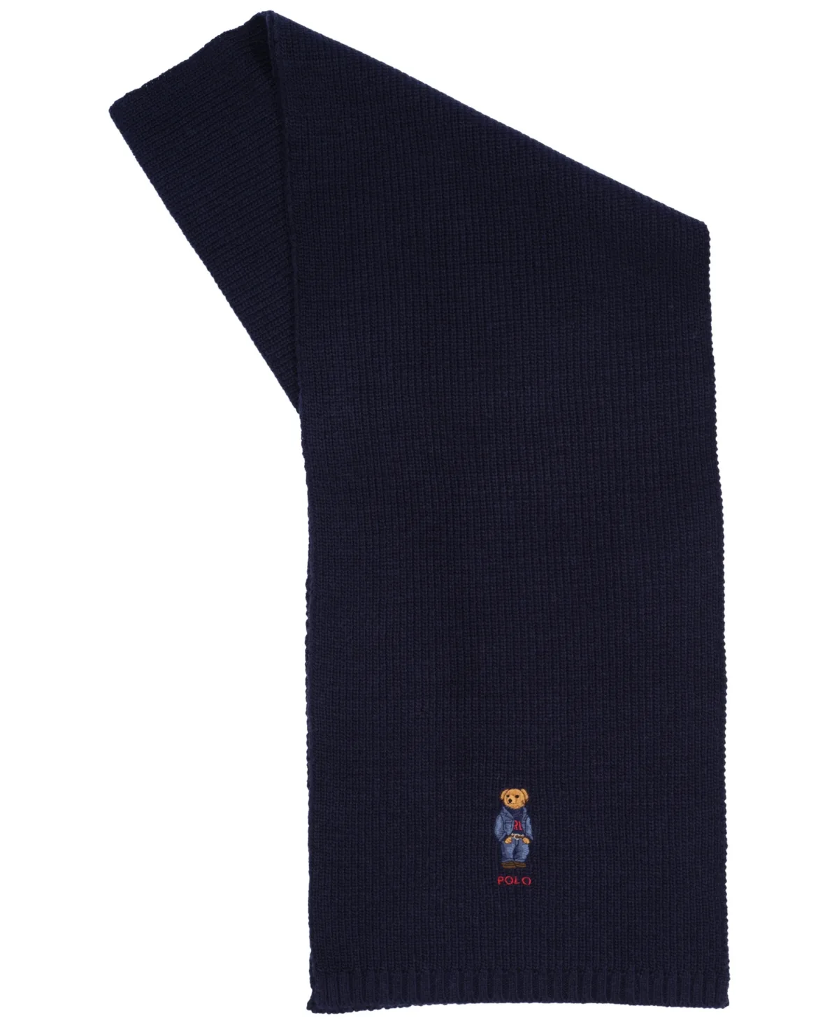 Solid Denim Bear Scarf by Polo Ralph Lauren