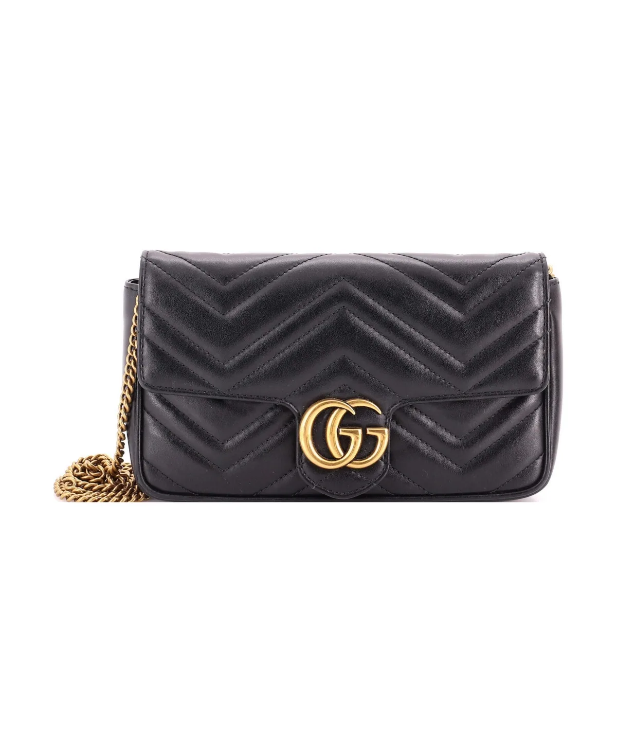Pre-Owned Gucci Mini Gg Marmont Wallet on Chain by Gucci