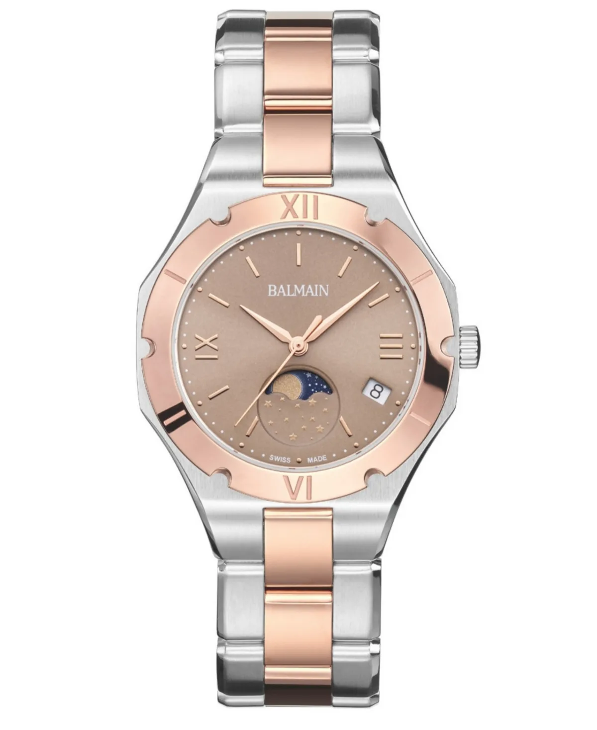 Be Balmain Moonphase Two-Tone Stainless Steel Bracelet Watch 33mm by Balmain