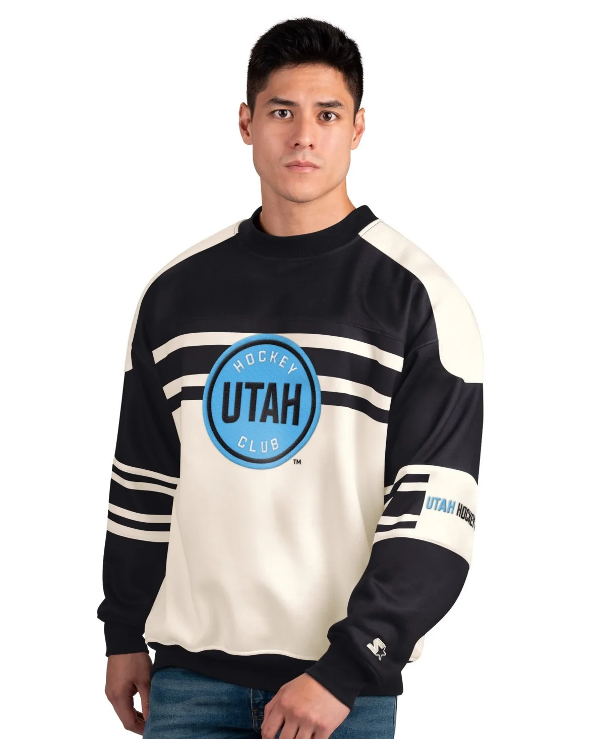 Utah Hockey Club Defense Fleece Crewneck Pullover Sweatshirt by Starter