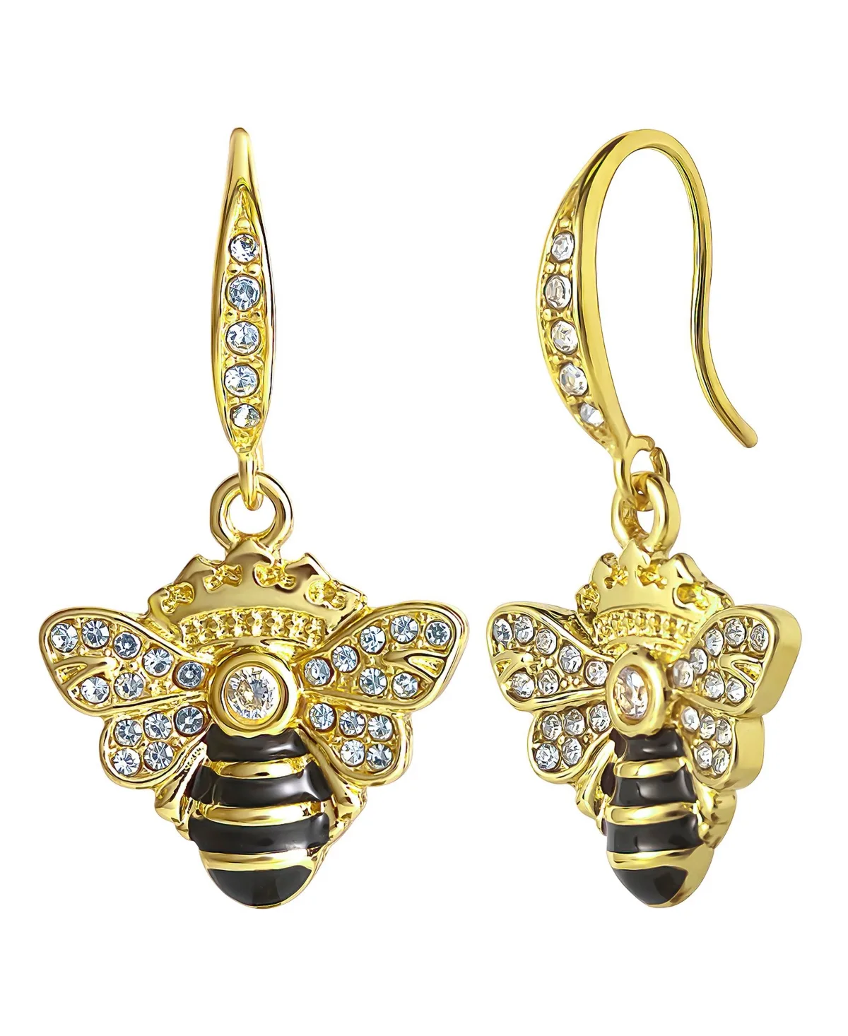 Rhinestone Bee Earrings