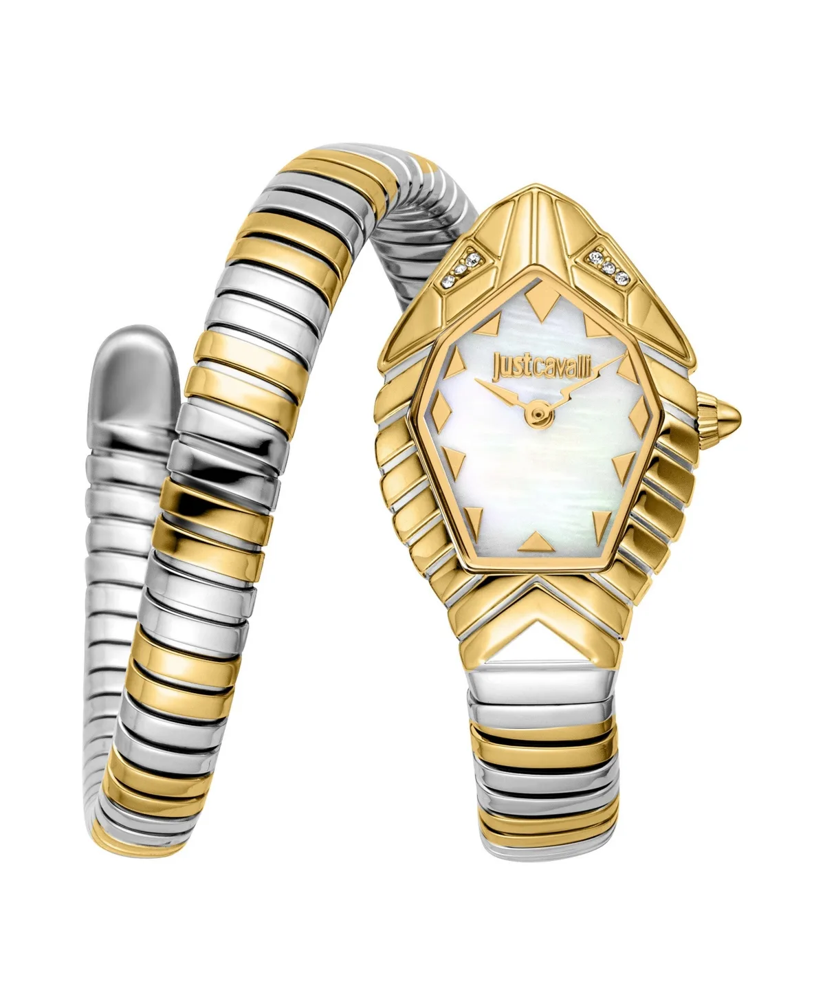 Signature Snake Quartz Two-Tone Stainless Steel Bracelet Watch, 21.5mm