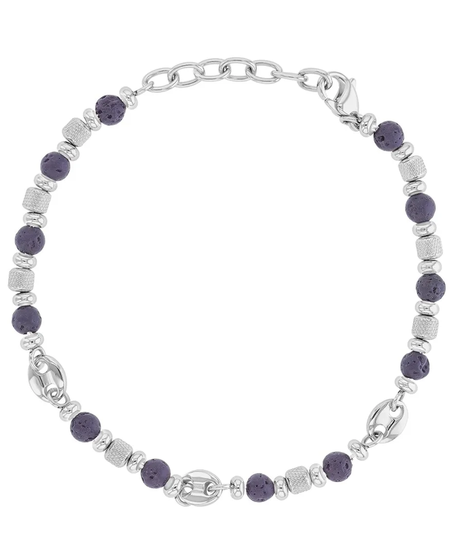 Platinum-Plated Volcanic Stone Bracelet by Quiksilver