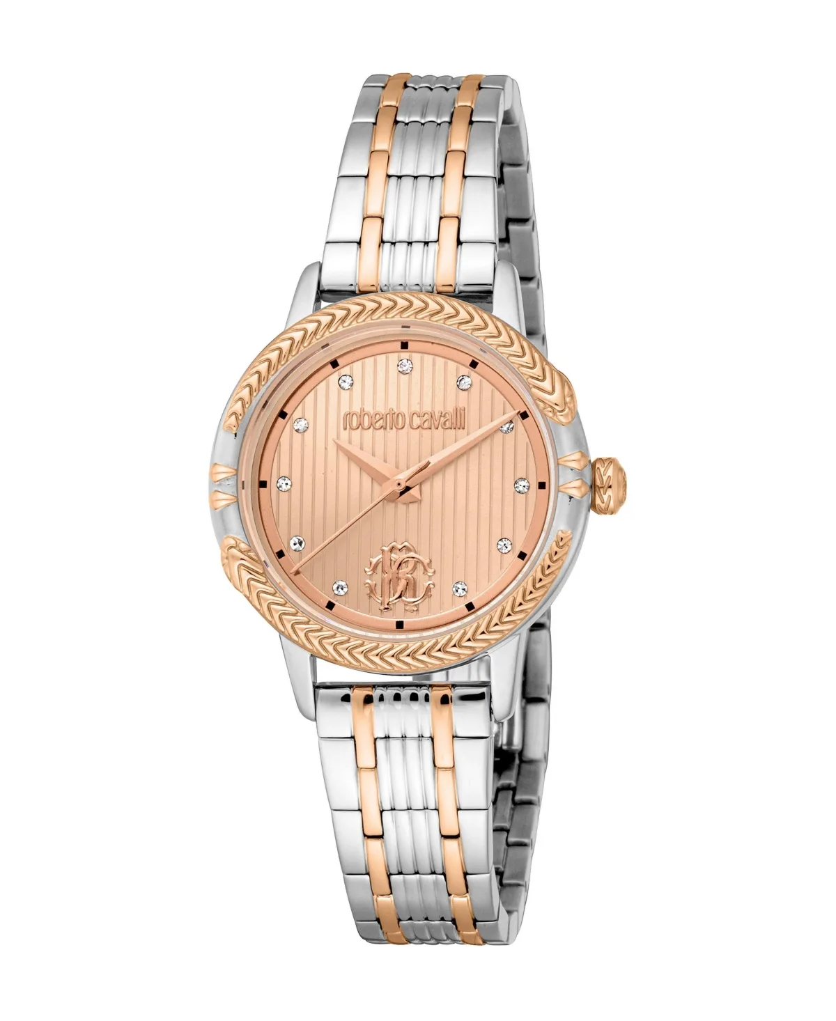 Quartz Two Tone Stainless Steel Bracelet Watch by Roberto Cavalli