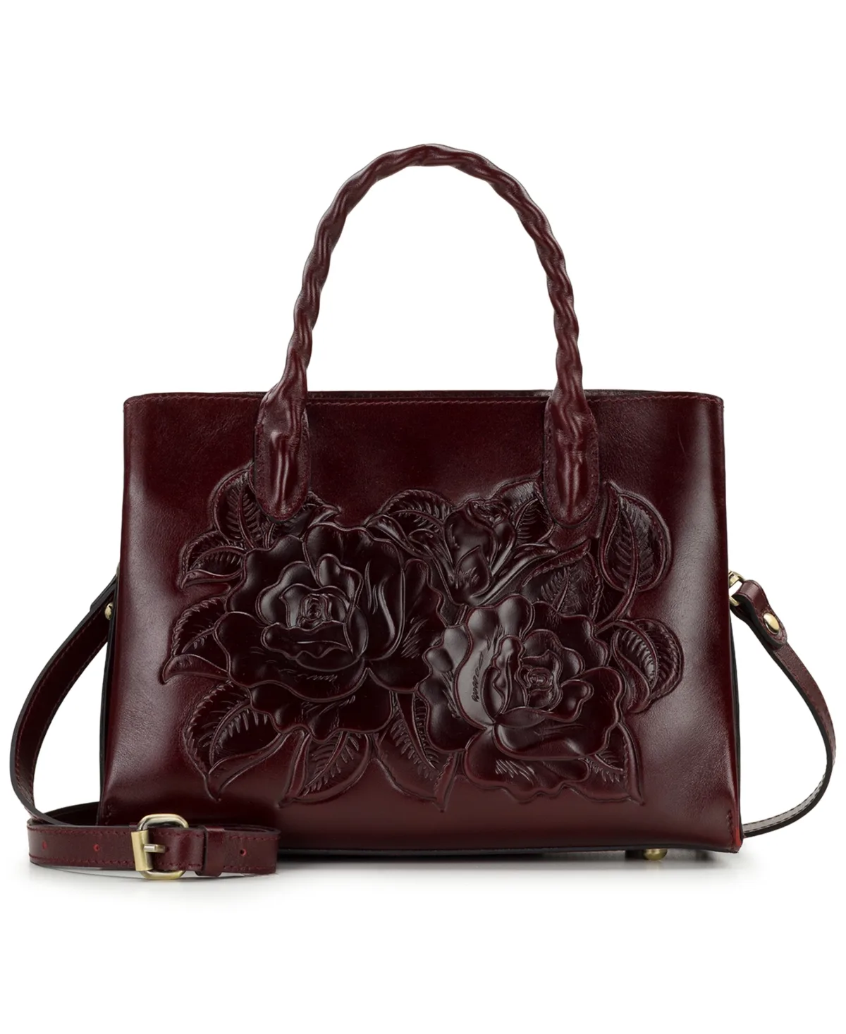 Genovese Medium Leather Top Handle Bag by Patricia Nash