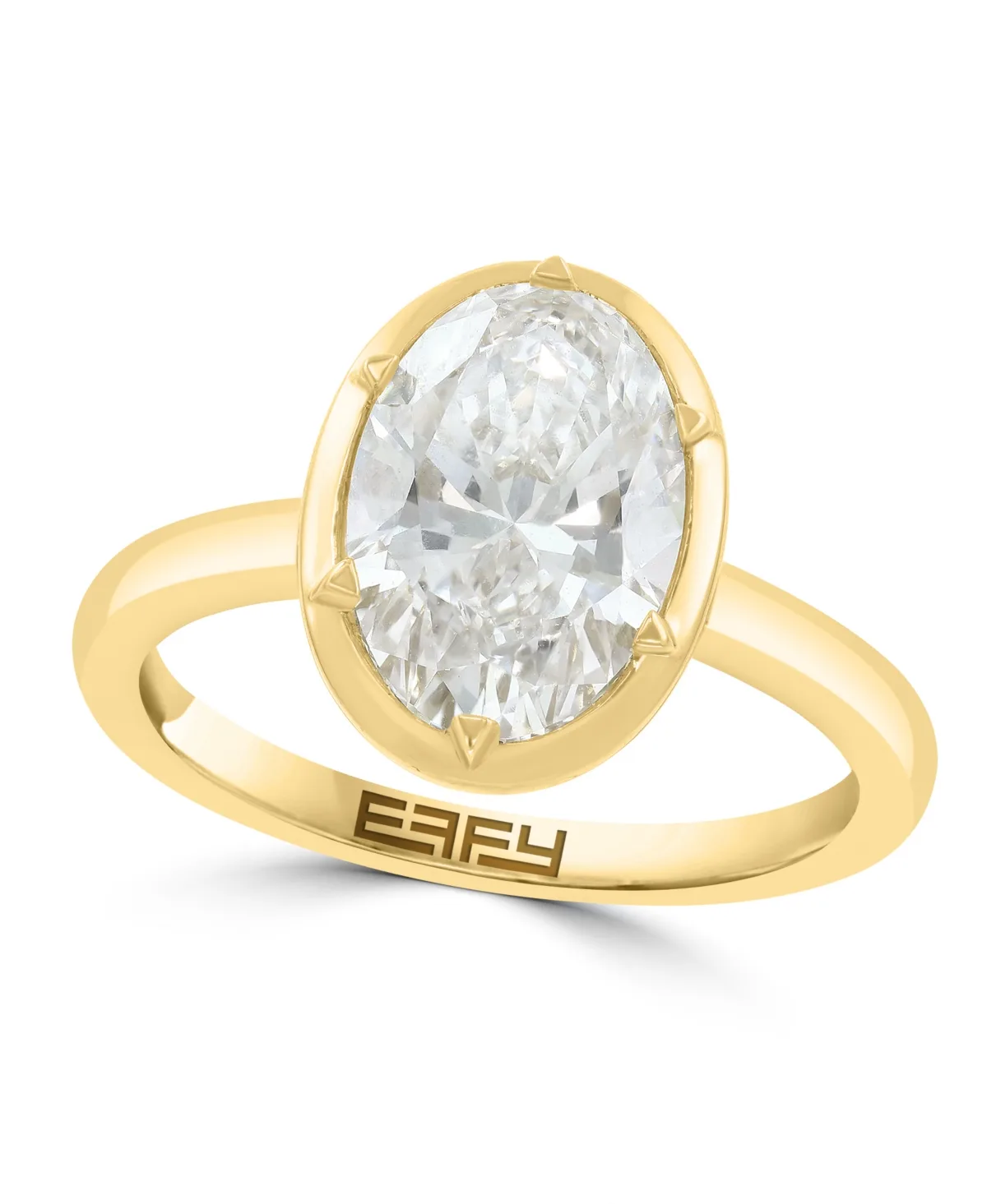 Lab Grown Diamond Ring (3 ct. t.w.) in 14K Yellow Gold by Effy