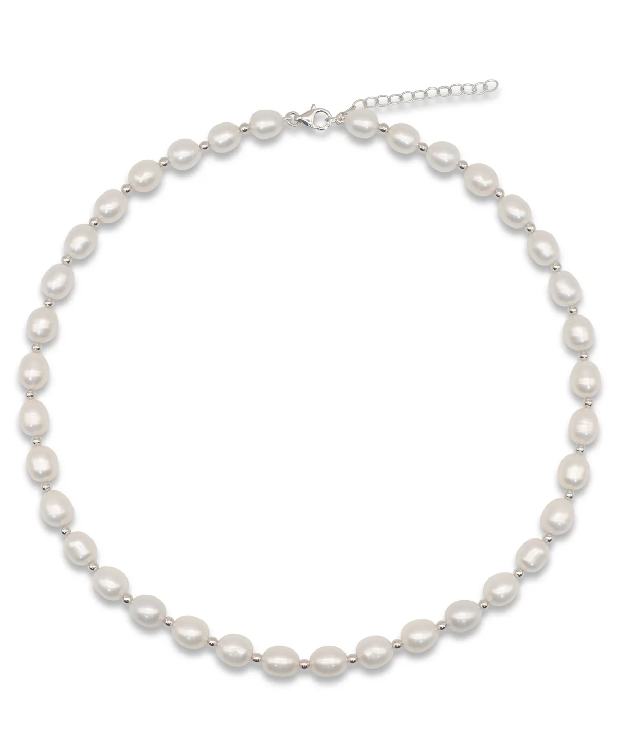 Cultured Freshwater Pearl Necklace in Sterling Silver by Macy's