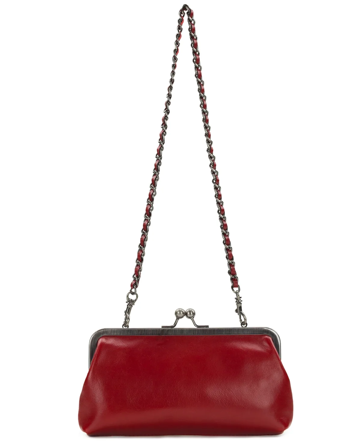 Potenaz Mini Leather Detachable Chain Crossbody Clutch Handbag