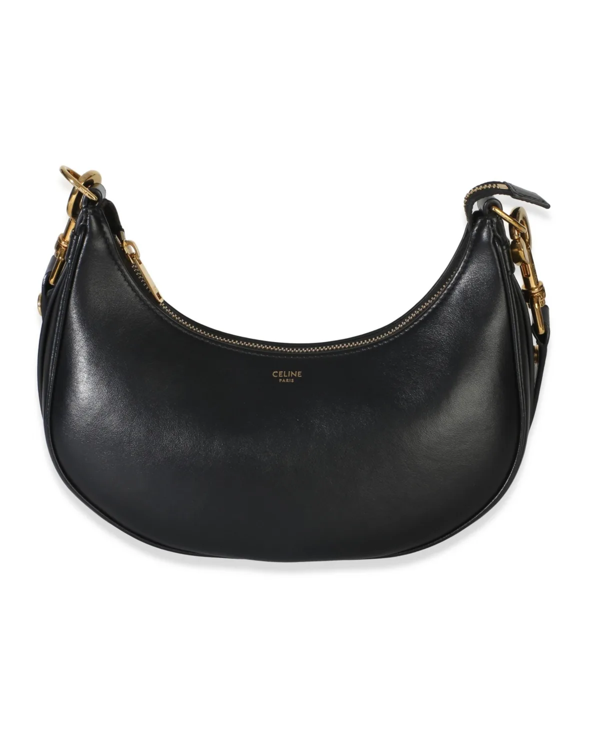 Pre-Owned Celine Black Smooth Calfskin Medium Ava Strap Bag by Celine