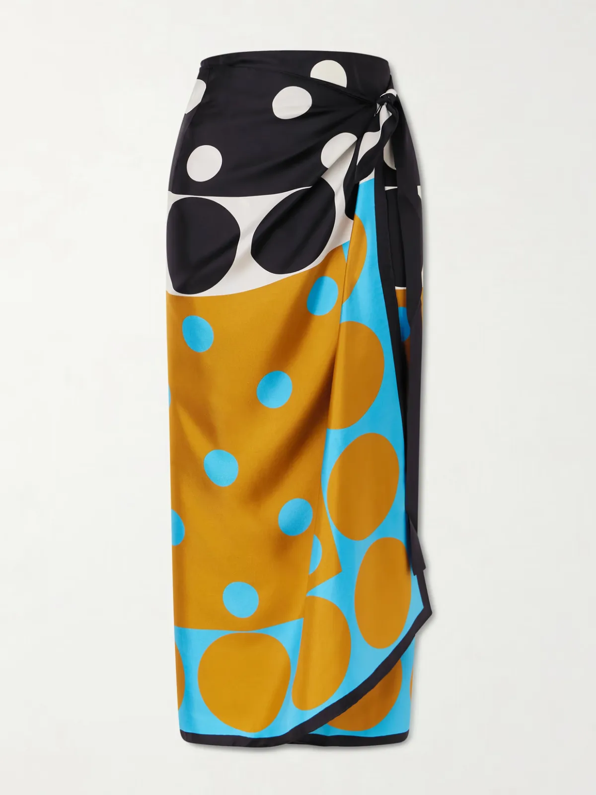 - Scarfy Printed Silk-satin Pareo -