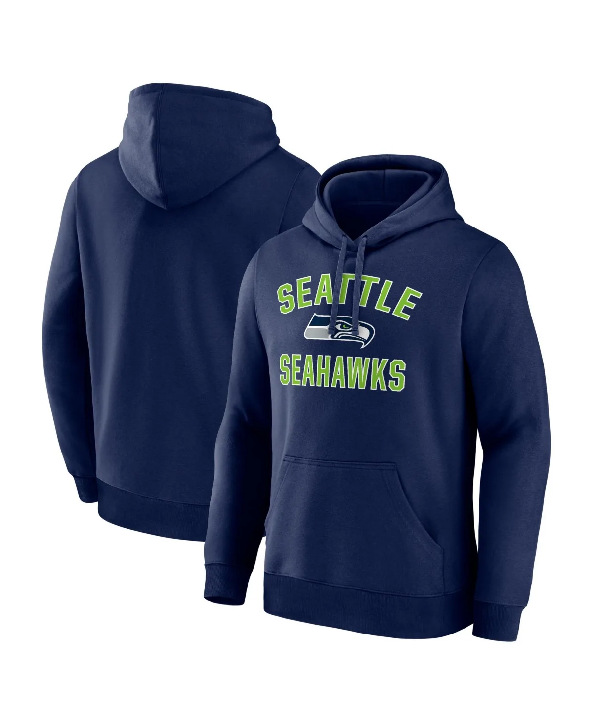 Seattle Seahawks Arch Victory Fleece Kangaroo Pocket Hoodie by Logo Athletic