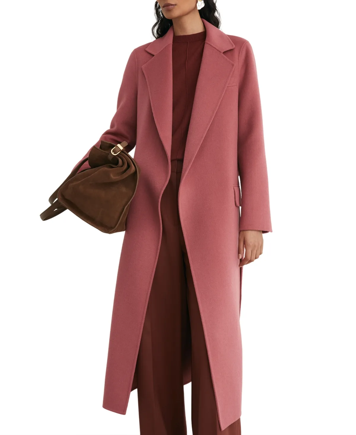 Marlowe Wool-Blend Double-Breasted Blind-Seam Coat by Reiss