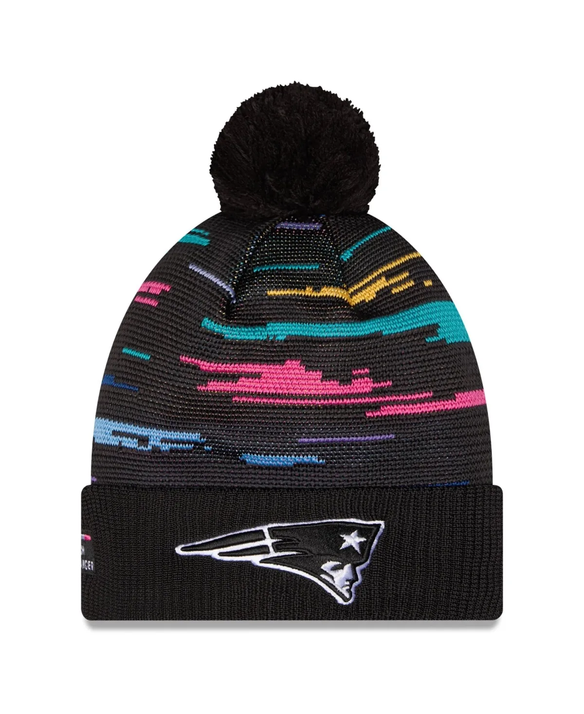 New England Patriots 2026 NFL Crucial Catch Cuffed Knit with Pom Hat by New Era