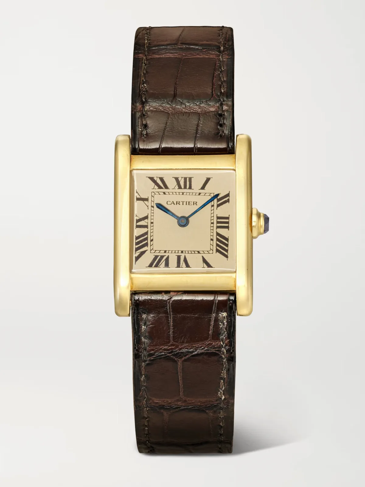 - Pre-owned Cartier Tank Normale 23mm 18-karat Gold And Alligator Watch -