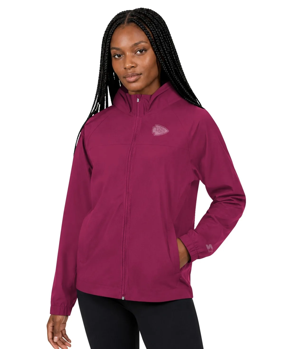 Kansas City Chiefs Athleisure Lightweight Full-Zip Raglan Jacket by Starter