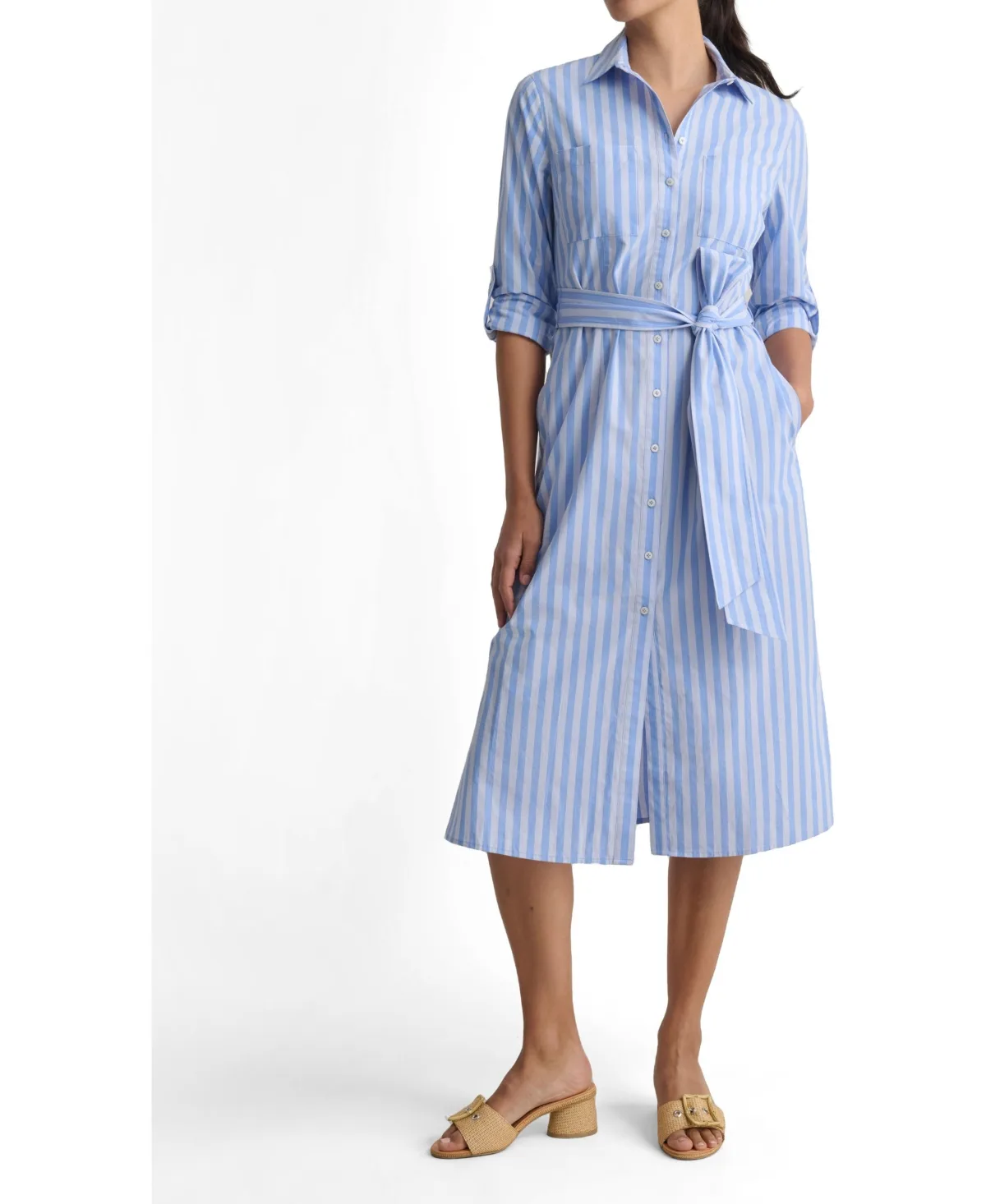 Cotton Adele Midi Shirt Dress by Untuckit