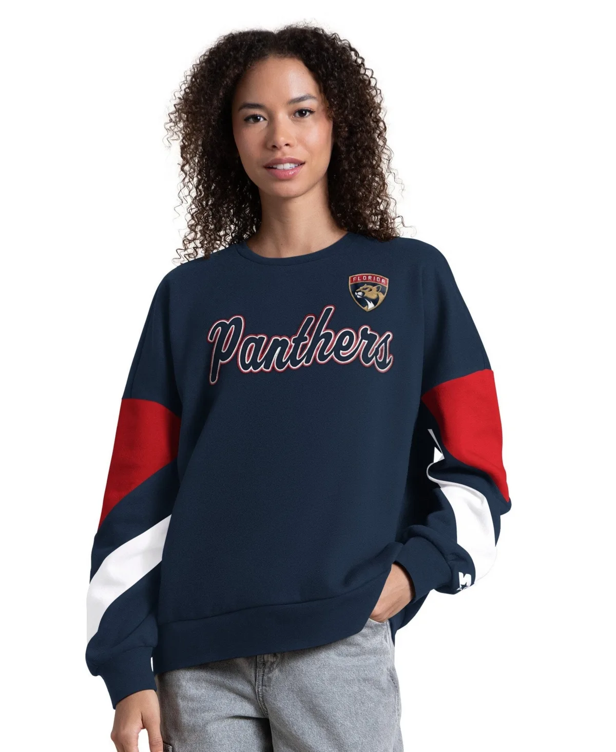 Florida Panthers Grand Slam Sleeve Color Block Sweatshirt by Starter