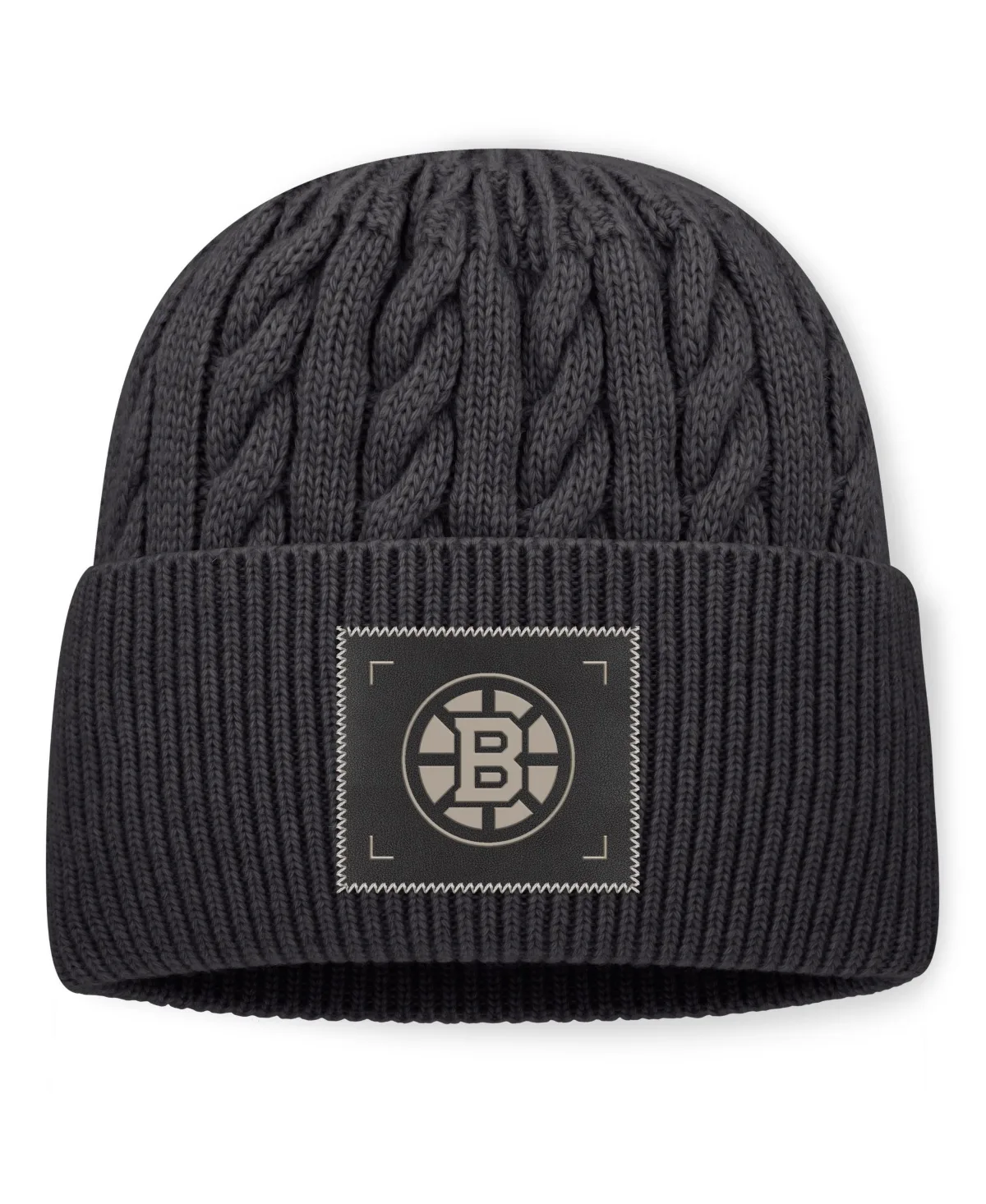 Boston Bruins Road Phantom Oversized Cuffed Knit Hat by Fanatics