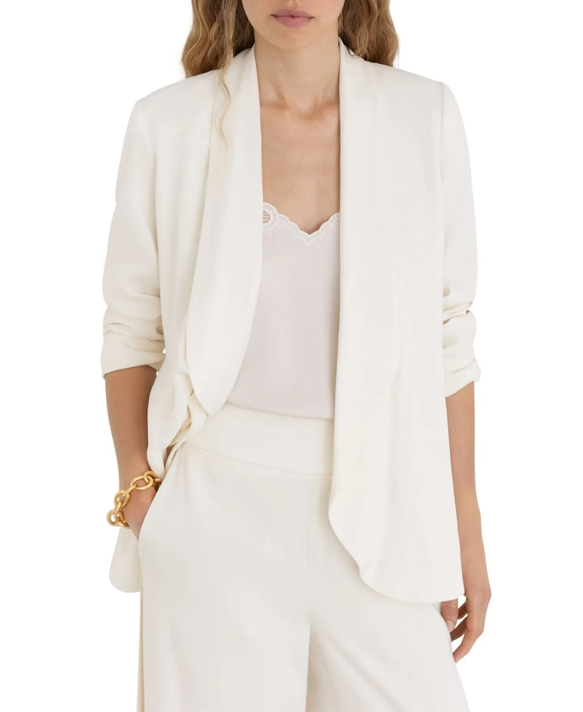 Clover Tie-Front Wrap Suit Jacket by Reiss