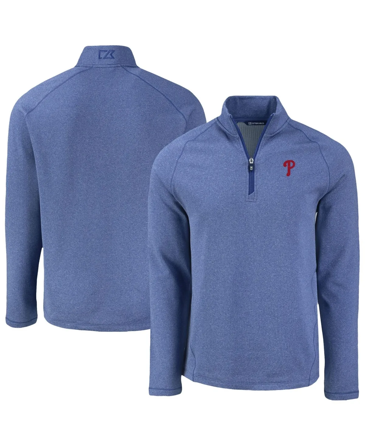 Philadelphia Phillies Peshastin Eco Fleece Raglan Quarter-Zip Sweatshirt by Cutter & Buck