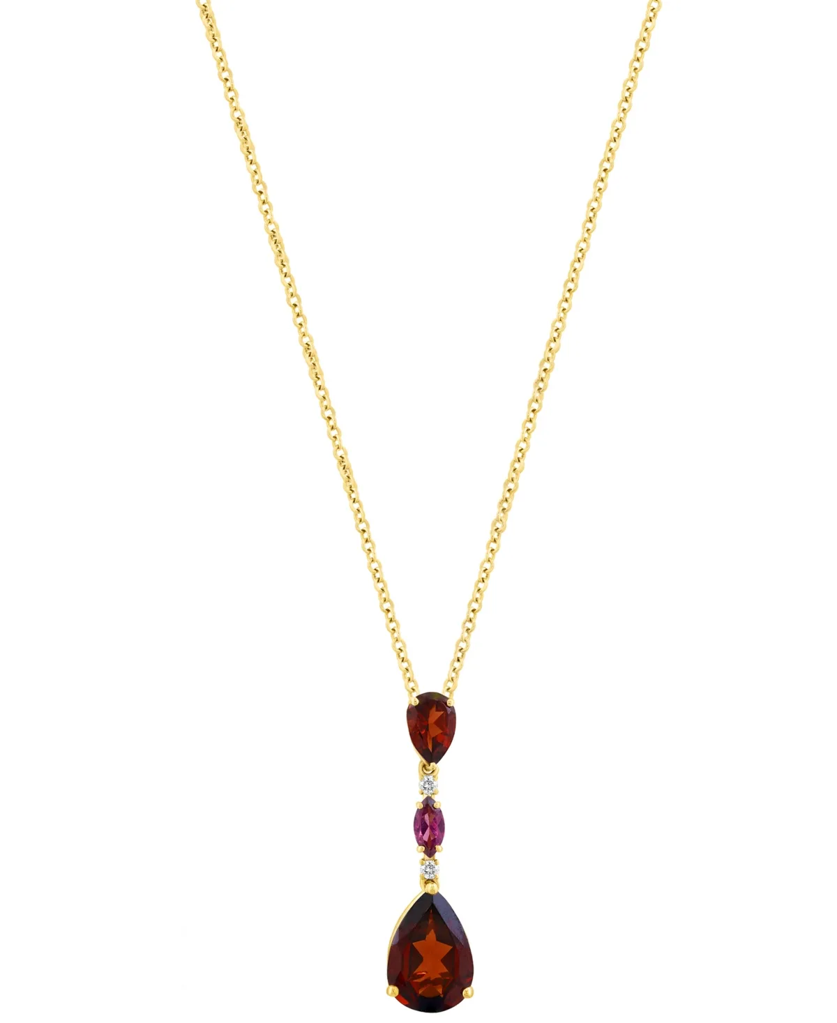 Garnet and Rhodolite Diamond Accent Pendant (2-5/8 ct. t.w.) in 14k Yellow Gold by Effy Collection