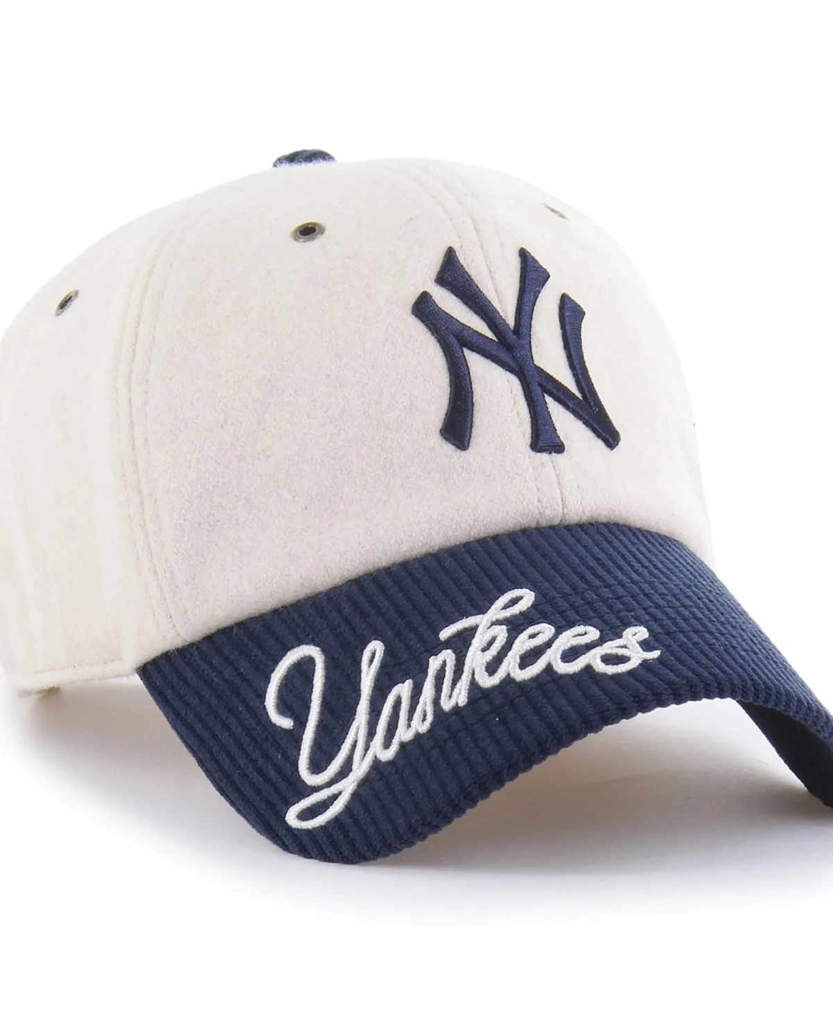 New York Yankees Rope Script Clean Up Adjustable Hat by 47 Brand