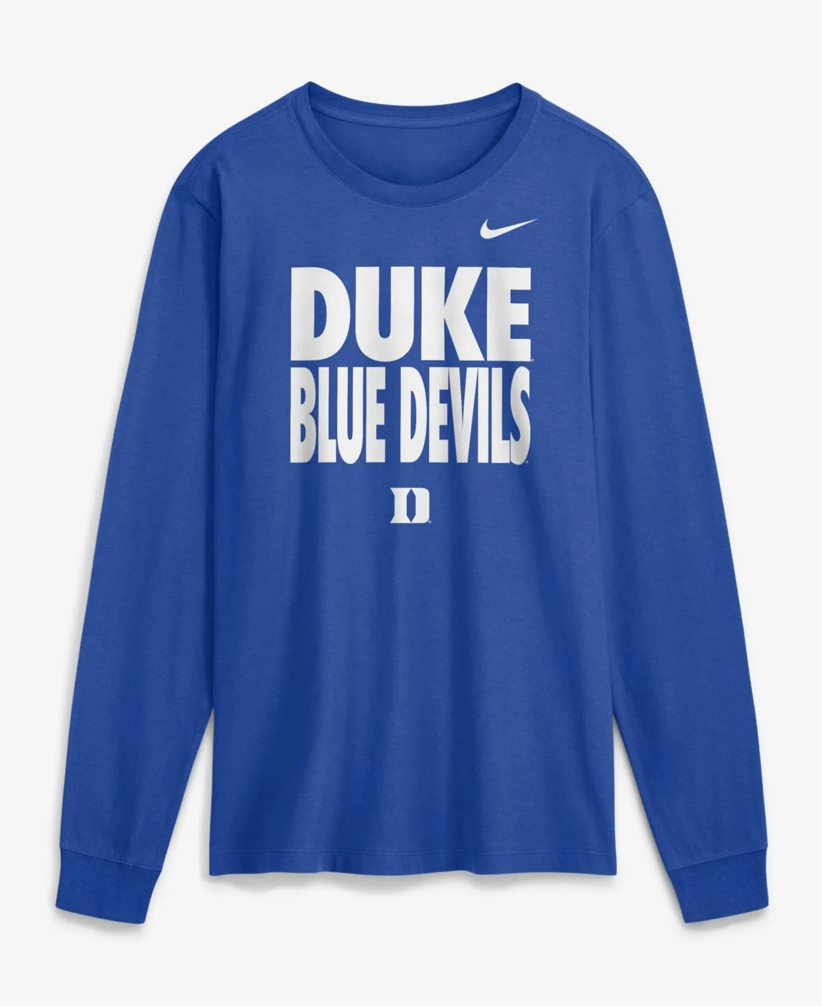 Duke Blue Devils 2026 Sideline Slogan Dri-Fit Long-Sleeves T-Shirt by Nike