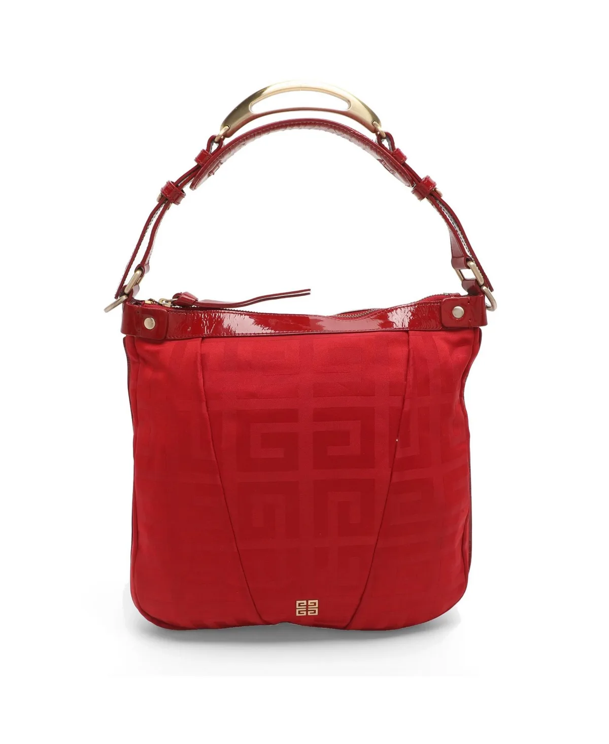 Pre-Owned Monogram Nylon and Patent Leather Hobo Bag by GIVENCHY