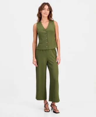Textured Knit Vest Textured Knit Pull on Pants by Bar III