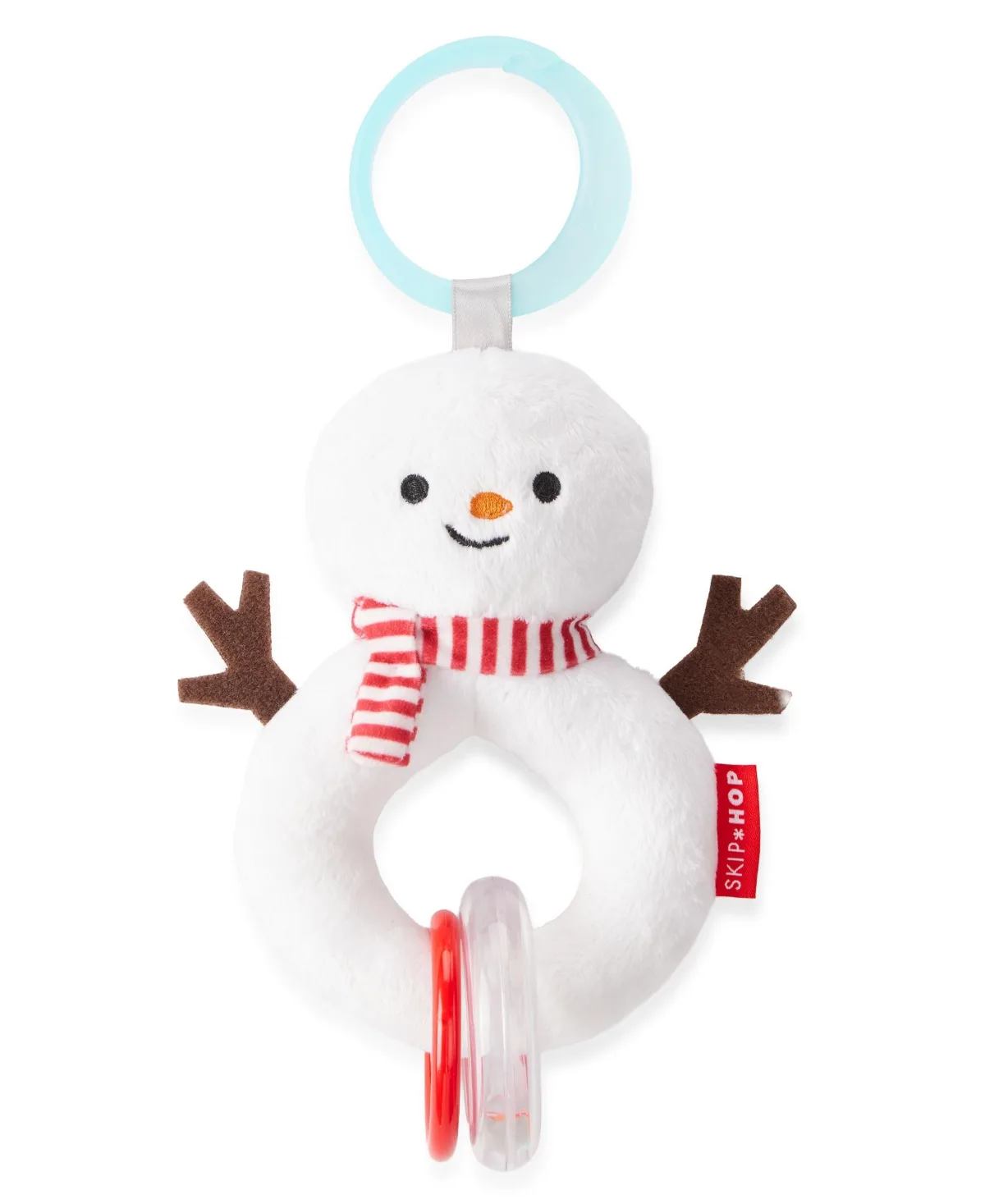 Snowman Rattle with Rattle Rings and Squeaker by Skip Hop