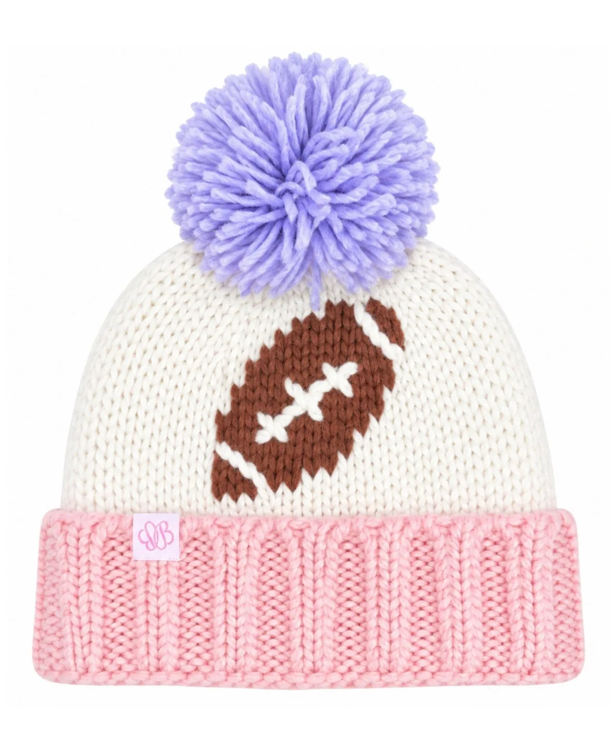 Football Chunky-Knit Bobble Hat by Bits & Bows