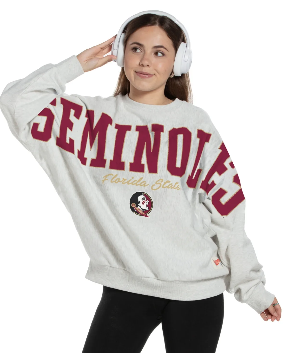 Florida State Seminoles Flannigan Oversized Fleece Sweatshirt by Pressbox