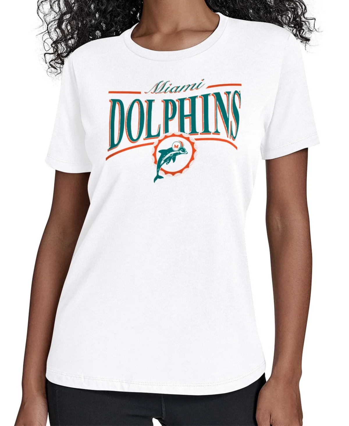 Miami Dolphins Throwback Arch Stripe T-Shirt by Starter