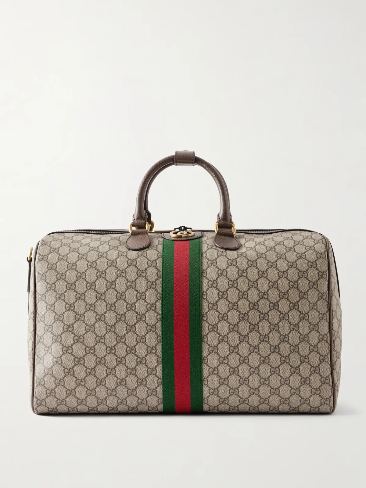 - Savoy Leather And Webbing-trimmed Printed Coated-canvas Tote -