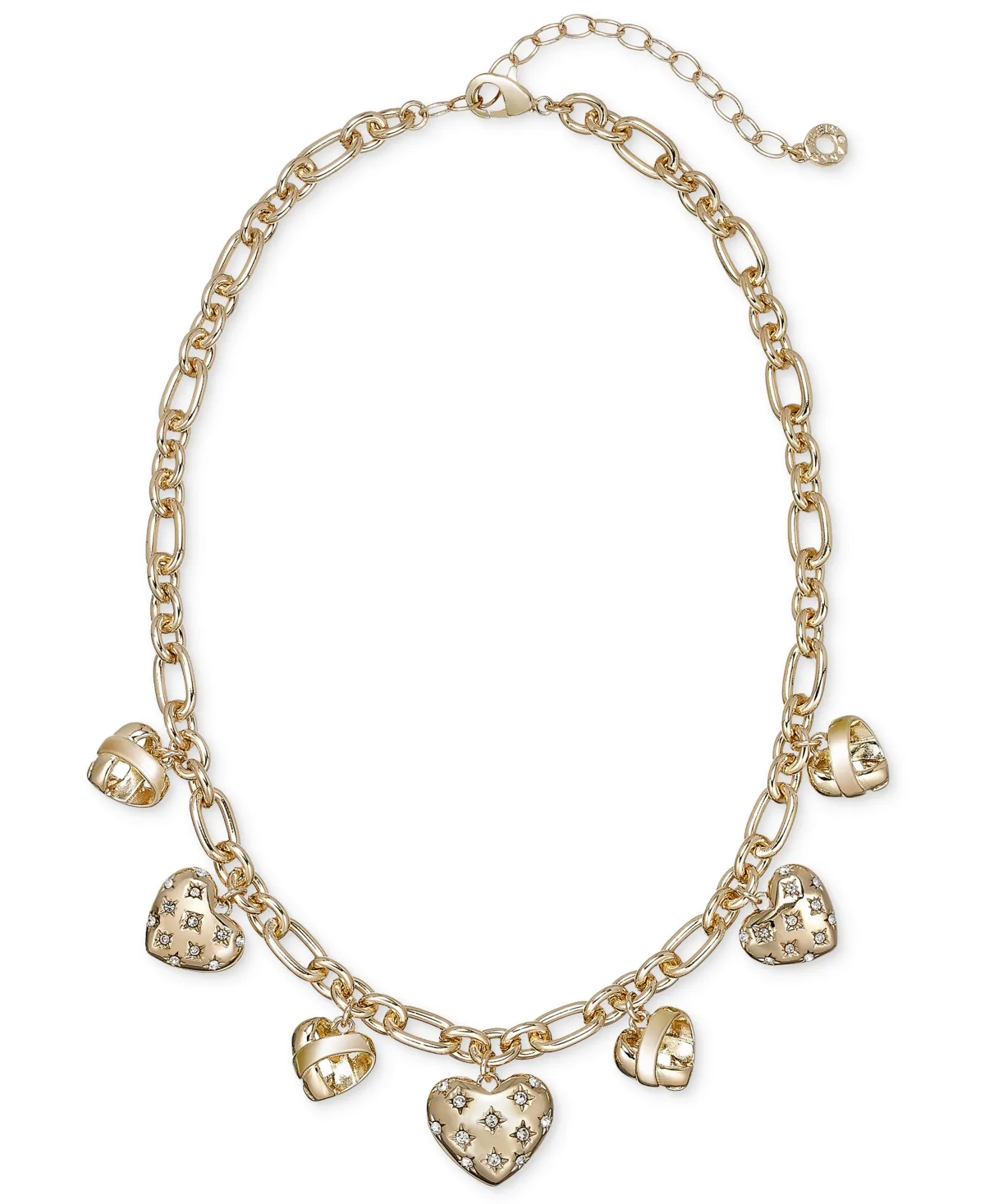 Gold-Tone Knot & Puffy Heart Necklace by Anne Klein