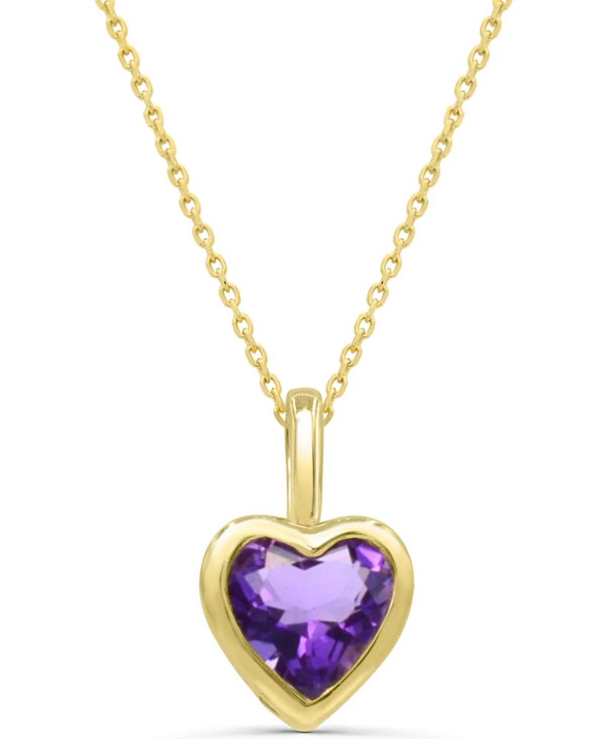 Amethyst (1/2 ct. t.w.) Heart Pendant in 14k Gold-Plated Sterling Silver