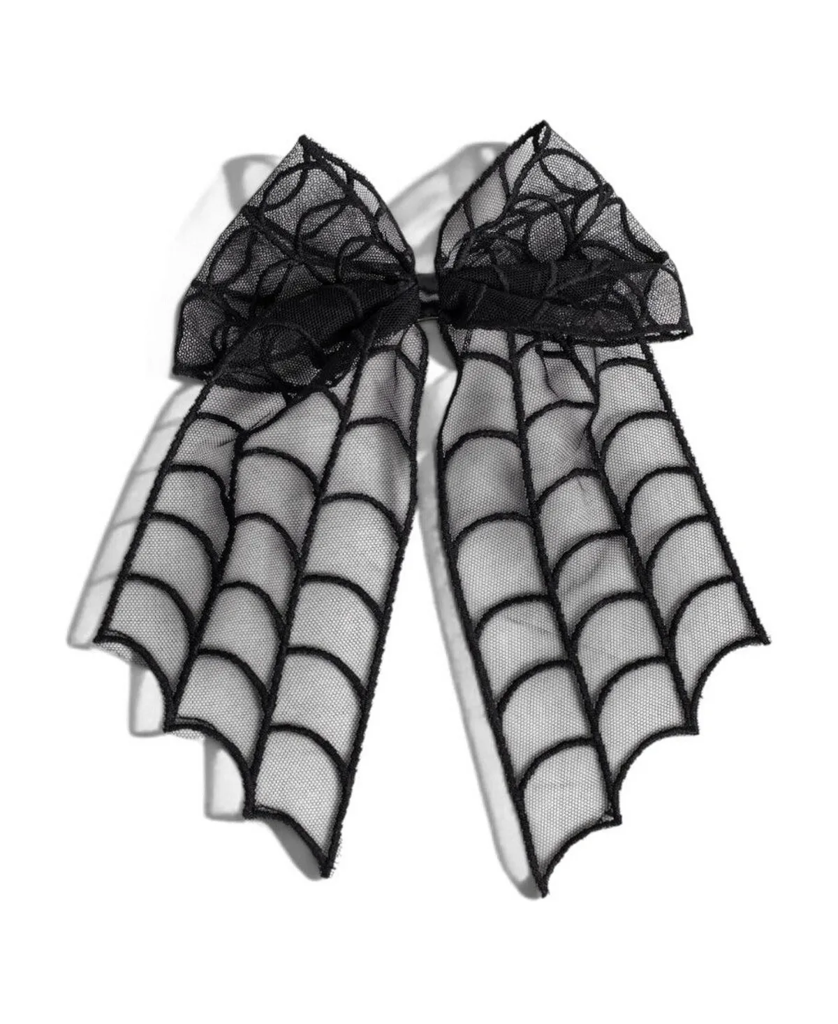 Oversized Embroidered Spider Web Bow Barrette by Headbands of Hope