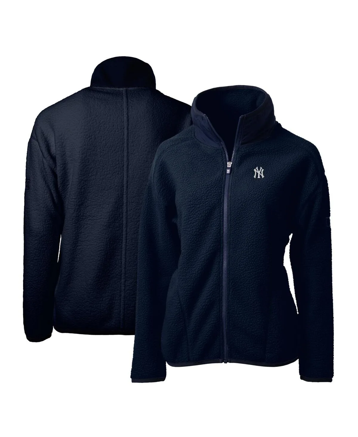 New York Yankees Cascade Eco Sherpa Fleece Full-Zip Jacket by Cutter & Buck
