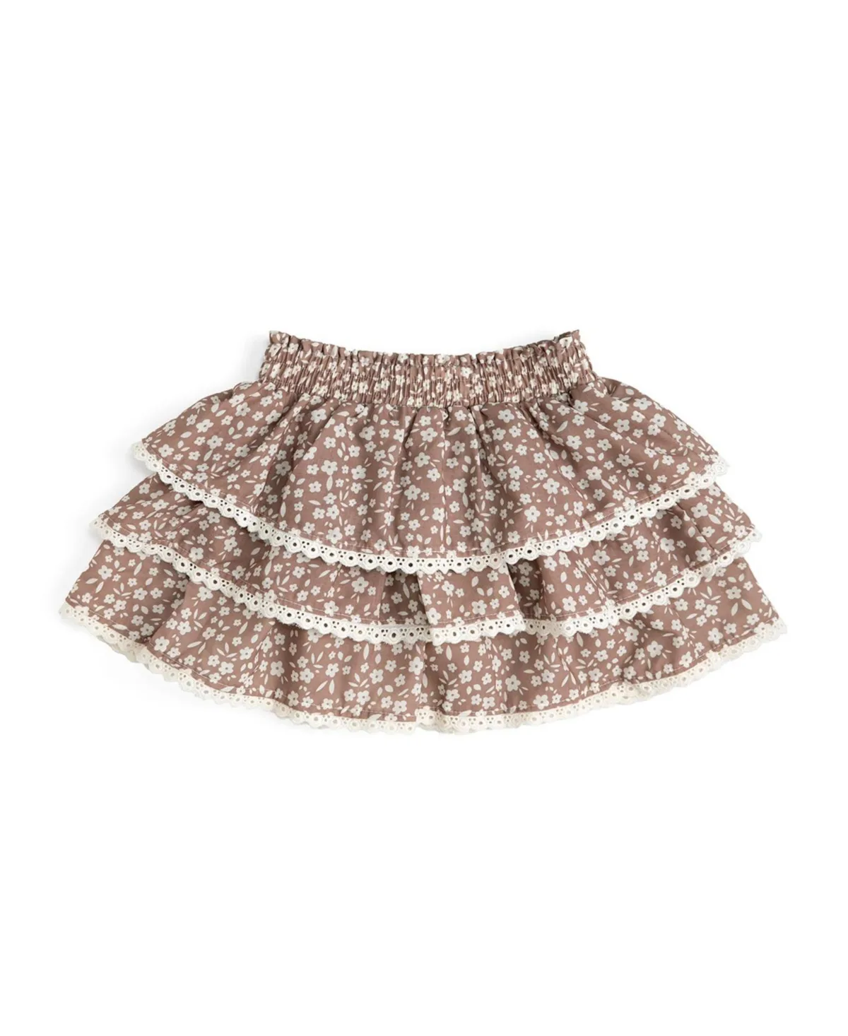 Mocha Floral Skirt by Sweet Wink
