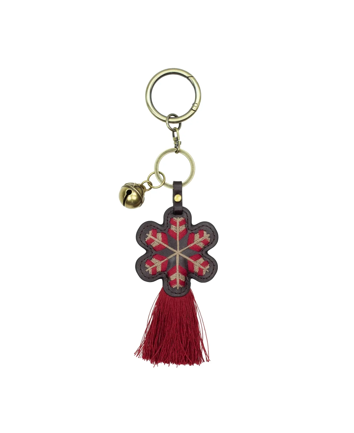 Snowflake Quick-Release Leather Tassel Bag Charm by Patricia Nash
