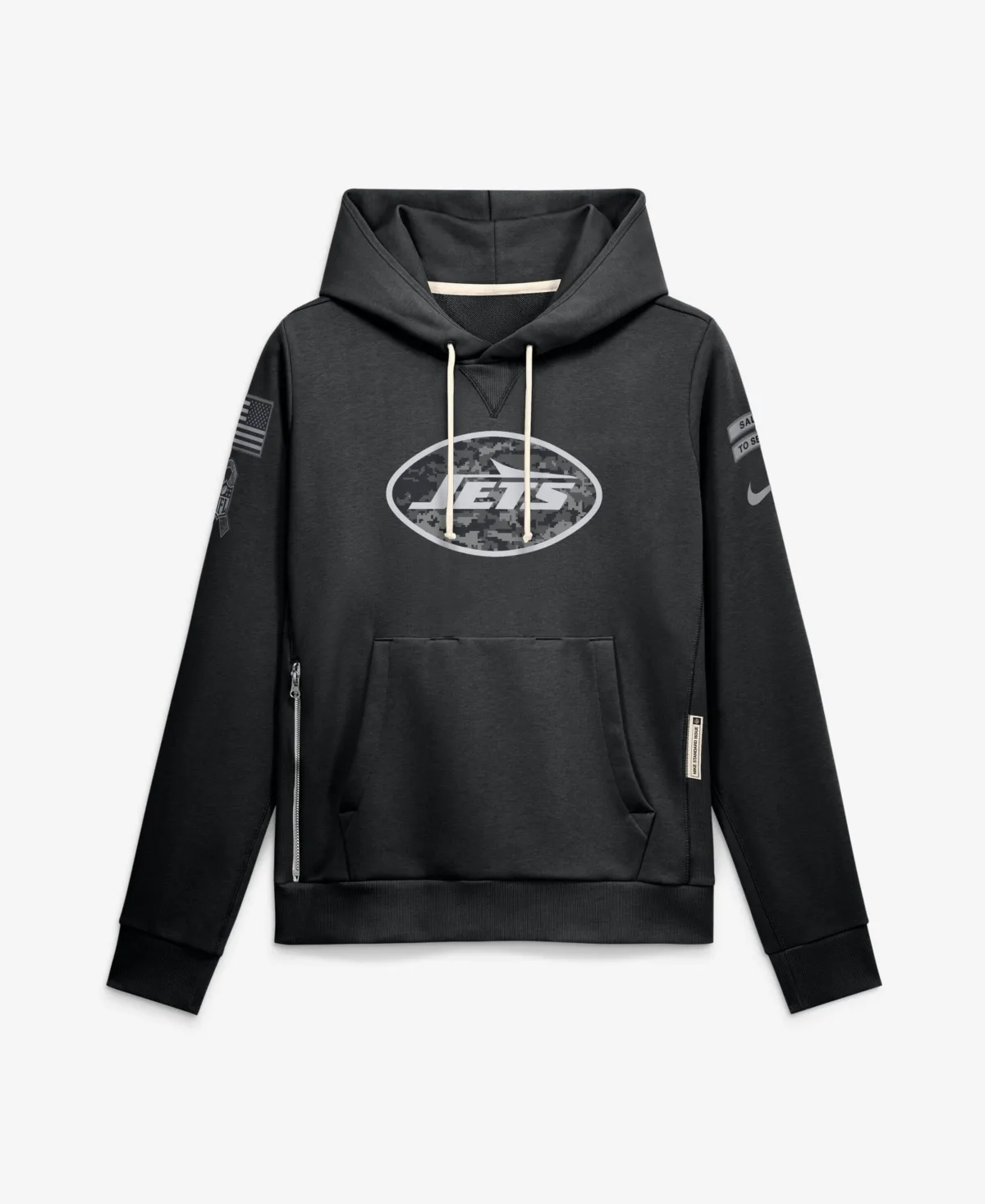 New York Jets 2026 Salute to Service Sideline Dri-Fit Pullover Hoodie