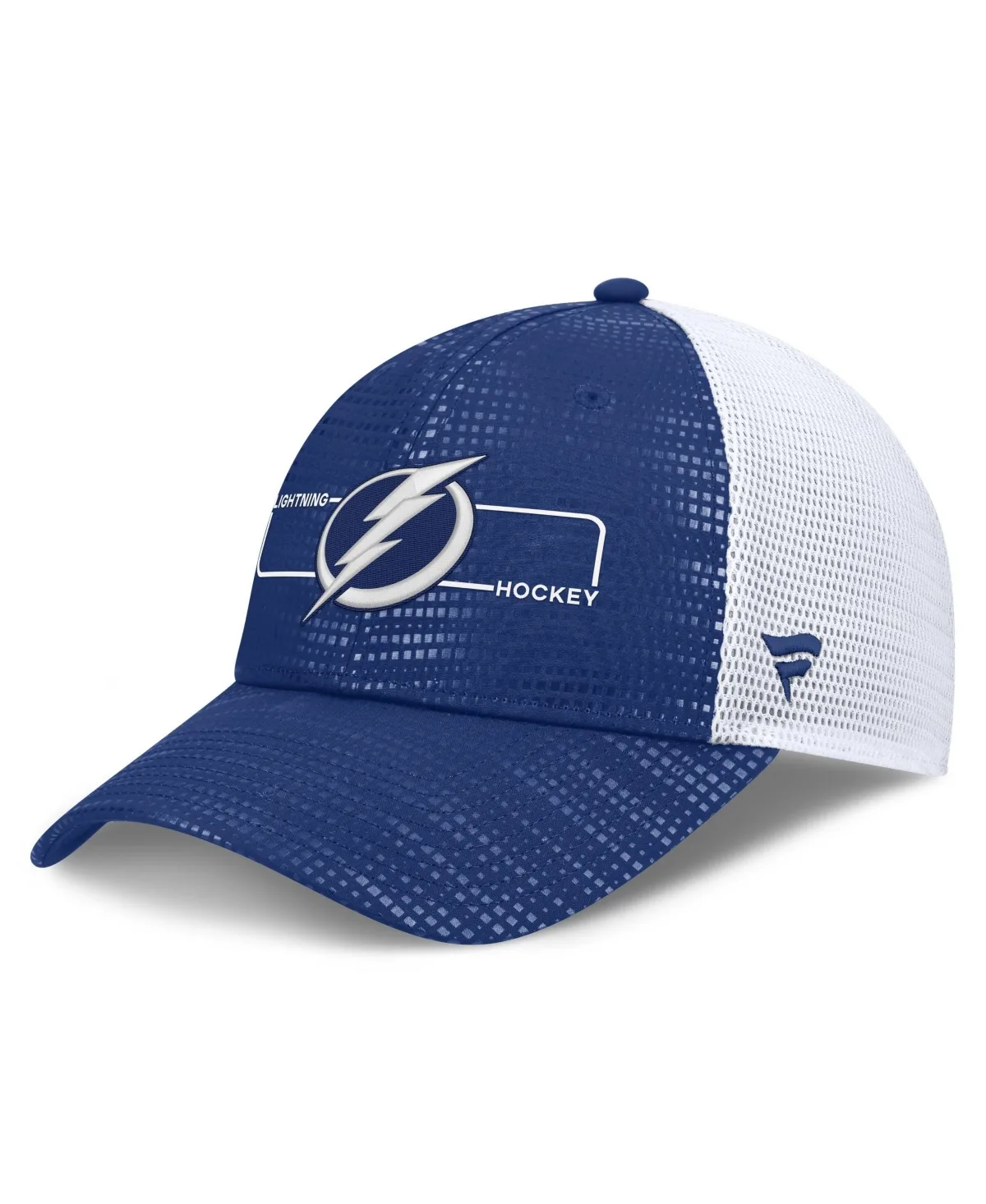 Tampa Bay Lightning Authentic Pro Rink Boxed Logo Trucker Hat by Fanatics