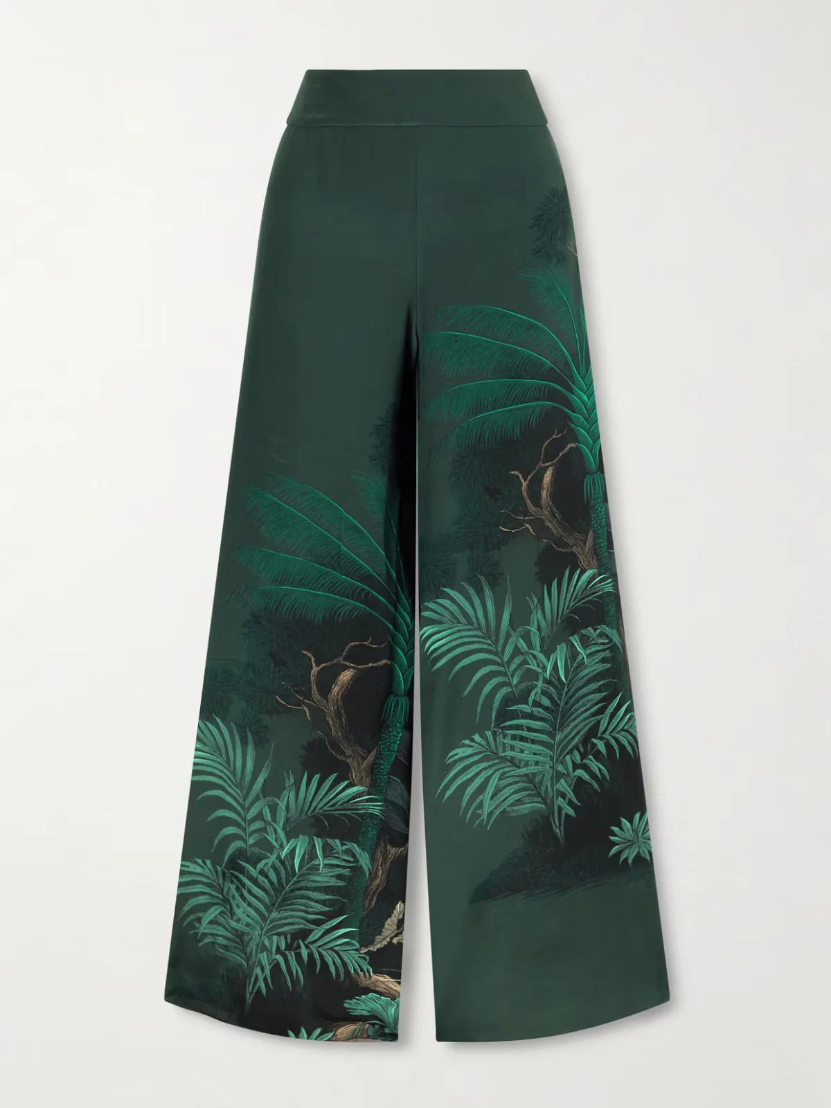 - Musical Printed Silk Crepe De Chine Wide-leg Pants -